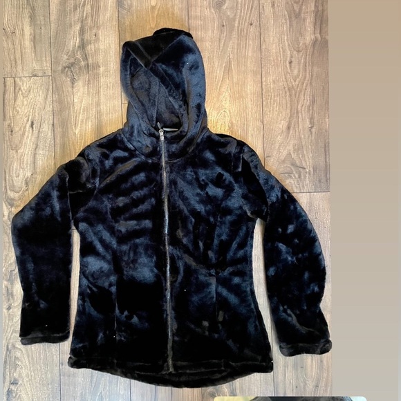 Black velour full zip. - Picture 1 of 2